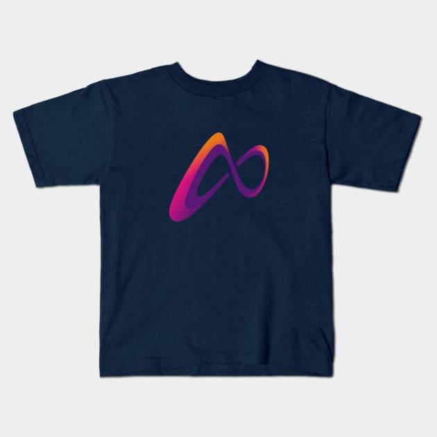 Alpha Infinity Letter A Kids T-Shirt by GeeTee